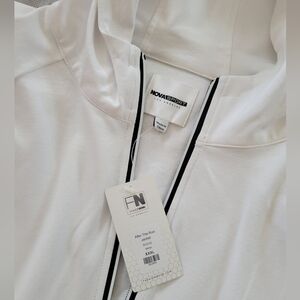 Nova Sport White Zip Up Jacket with Black Trim